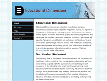 Tablet Screenshot of educationaldimensions.com